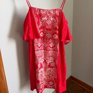 Farm Rio Red and White Mini Dress